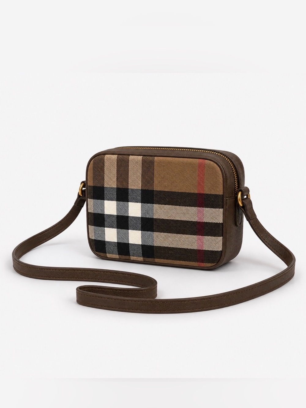 New Burberry Check canvas leather crossbody mini bag